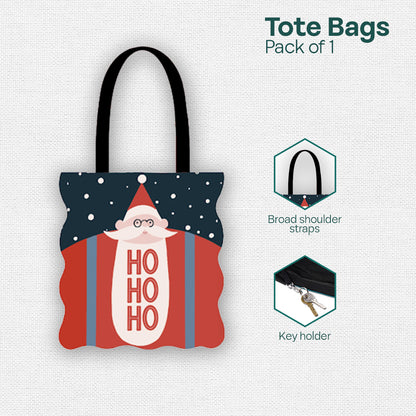 Chill Claus! Canvas Tote Bags, 100% Organic Cotton, Pack of 1