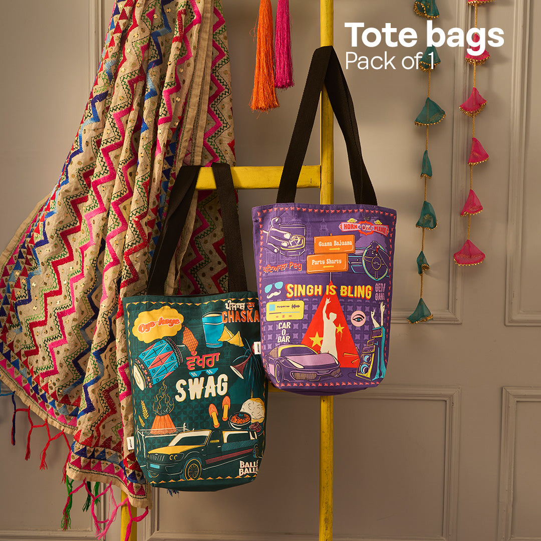 Singh Is Bling! Canvas Tote Bag, 100% Organic Cotton, Pack of 1