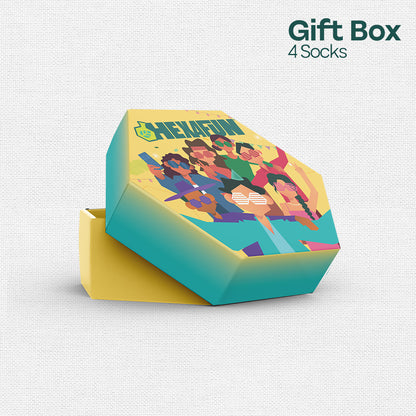 Pout It Out! Unisex Ankle Length Socks, 100% Organic Cotton, Gift Box of 4