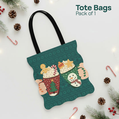 Steamy Sips! Canvas Tote Bags, 100% Organic Cotton, Pack of 1