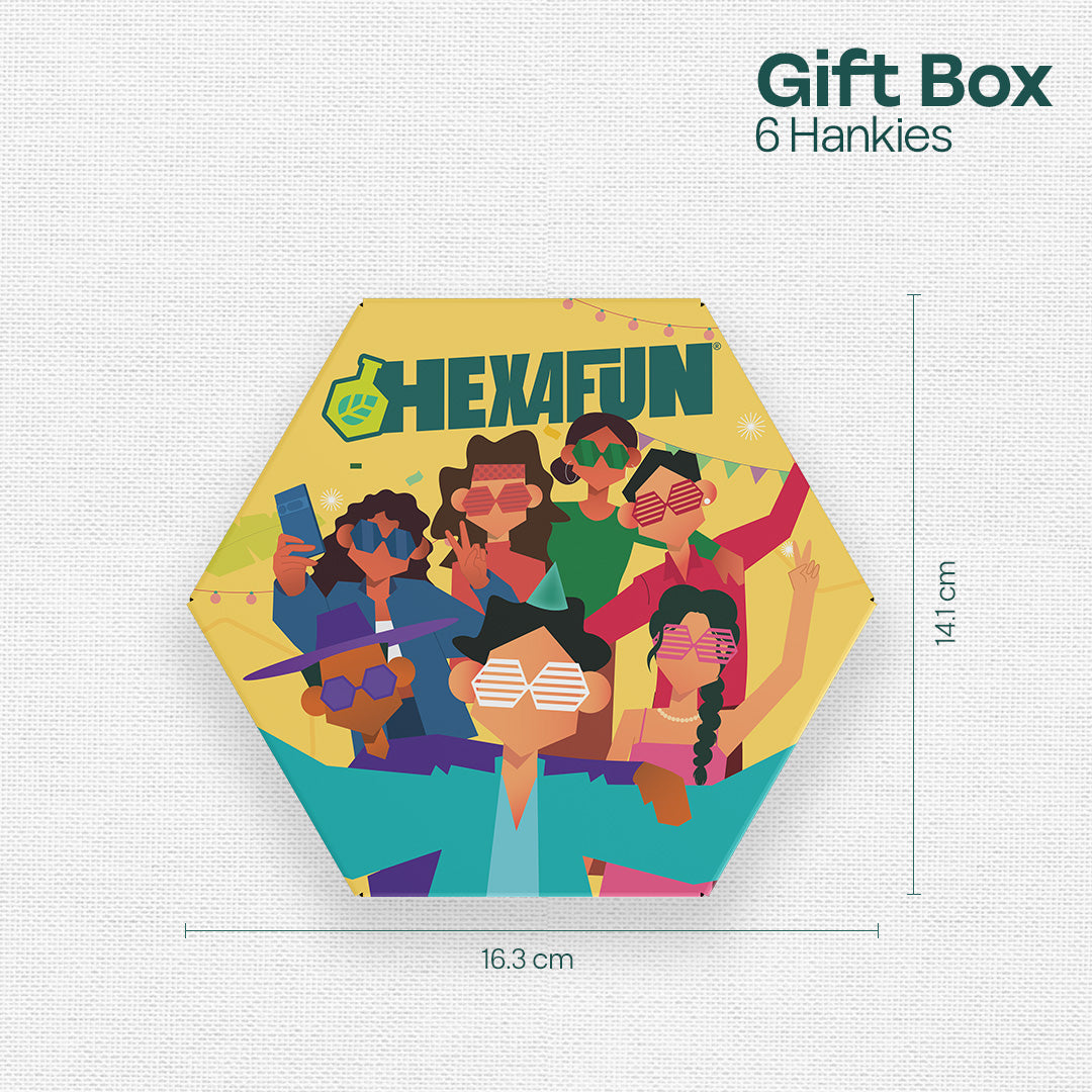 Say Cheese! Unisex Hankies, 100% Organic Cotton, Gift Box of 6