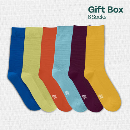 Sparklin' Hot! Tin Gift Box, Unisex Crew Length, 100% Organic Cotton, Box Of 06