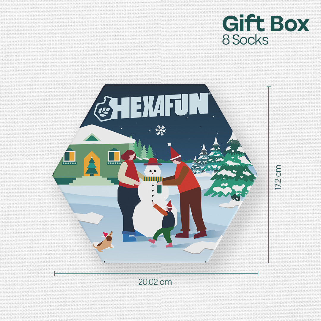 Frostbite! Unisex Crew Length Socks, 100% Organic Cotton, Gift Box of 8