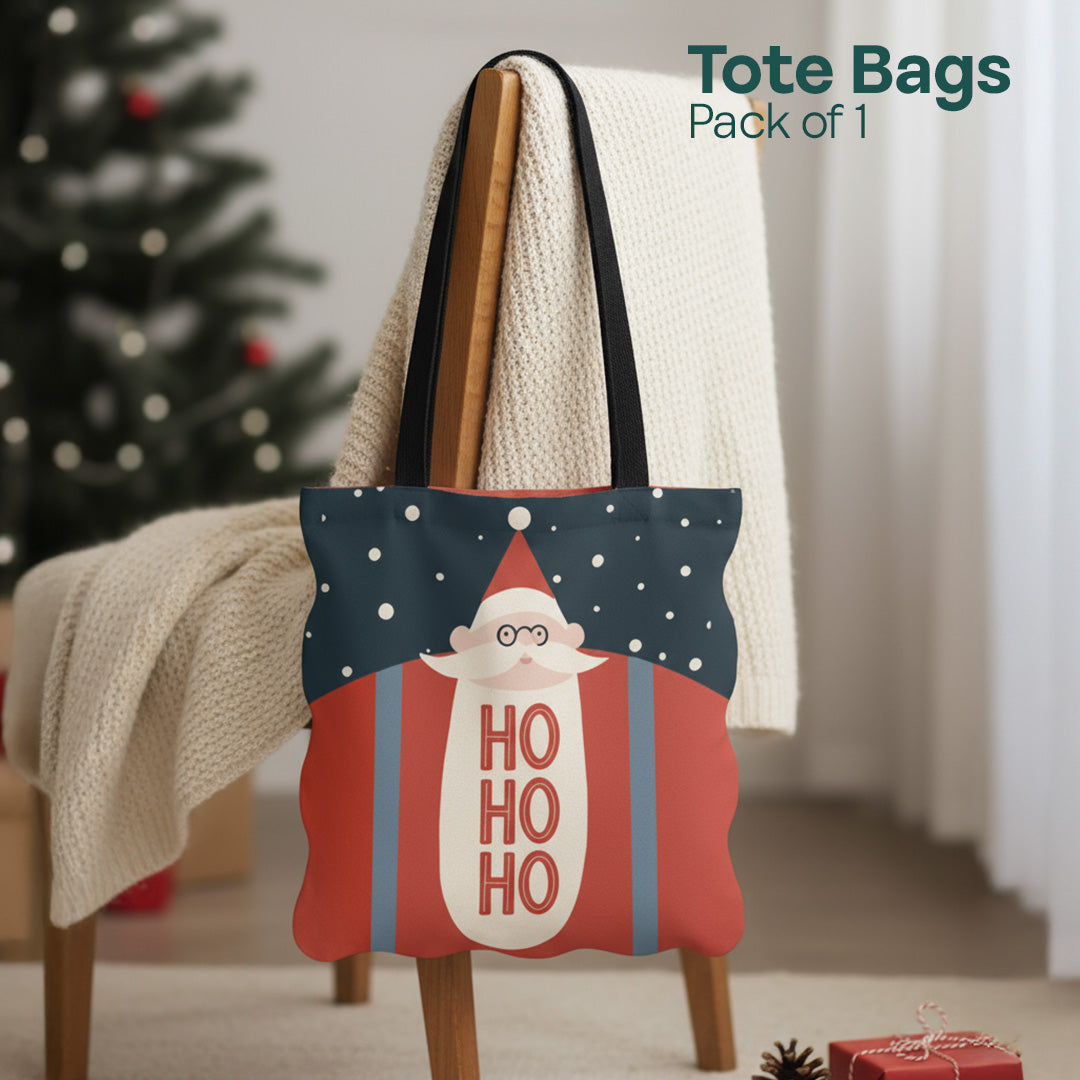 Chill Claus! Canvas Tote Bags, 100% Organic Cotton, Pack of 1