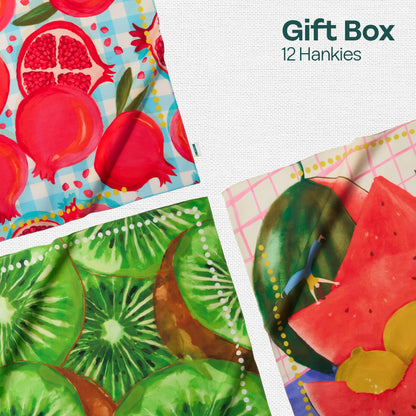 Sound On! Tin Gift Box, Unisex Hankies, 100% Organic Cotton, Box Of 12