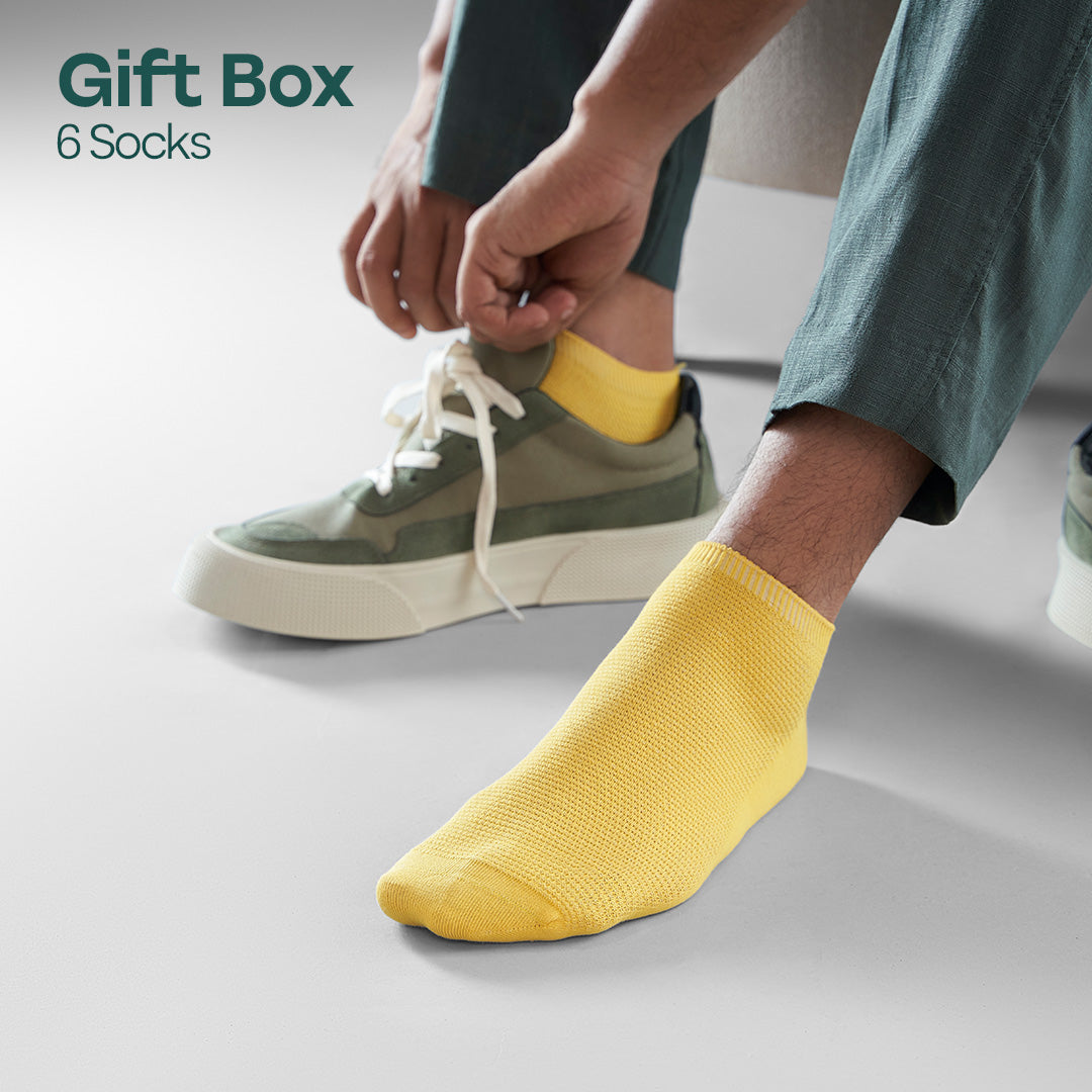 Glitterin'! Tin Gift Box, Unisex Ankle Length, 100% Organic Cotton, Box Of 06