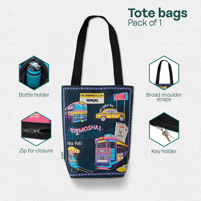 Bong Vibe Loading! Canvas Tote Bag, 100% Organic Cotton, Pack of 1