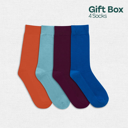 Pout It Out! Unisex Crew Length Socks, 100% Organic Cotton, Gift Box of 4