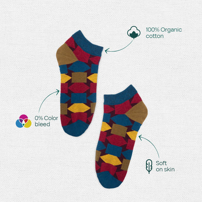 Thrill Seeker! Unisex Ankle Length Socks, 100% Organic Cotton, Gift Box of 4