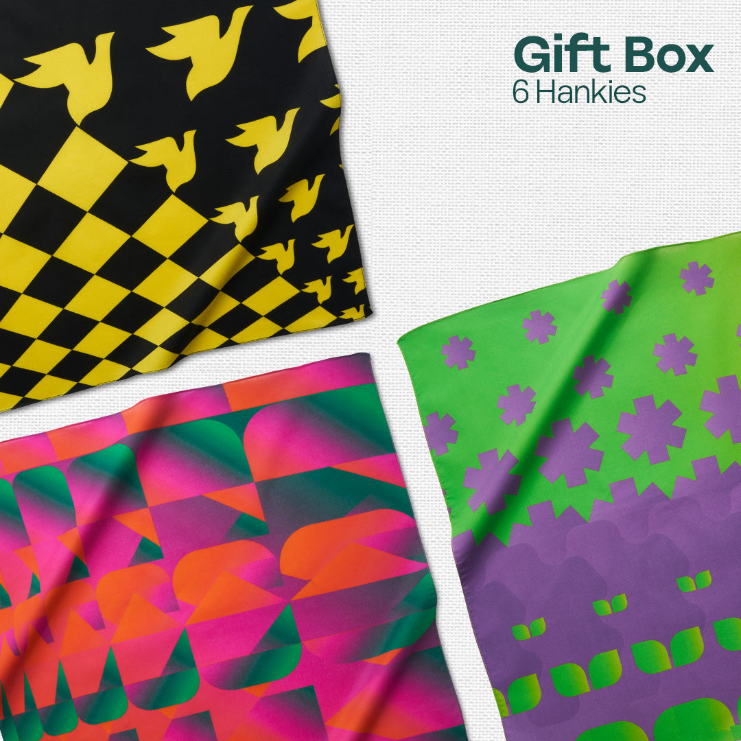 Say Cheese! Unisex Hankies, 100% Organic Cotton, Gift Box of 6