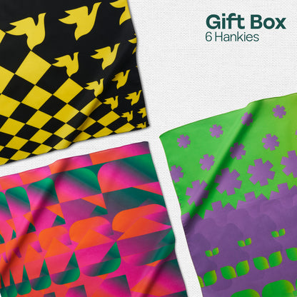 Say Cheese! Unisex Hankies, 100% Organic Cotton, Gift Box of 6