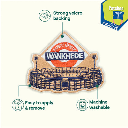 Agla Station Wankhede! 100% Recycled Fabric, Velcro Patches, Pack of 1