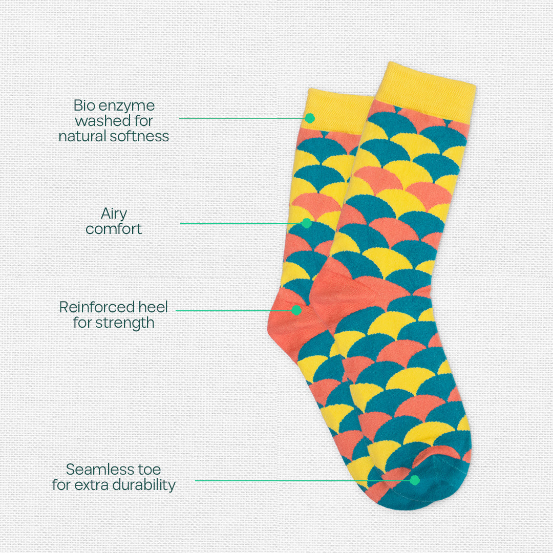 Thrill Seeker! Unisex Crew Length Socks, 100% Organic Cotton, Gift Box of 4