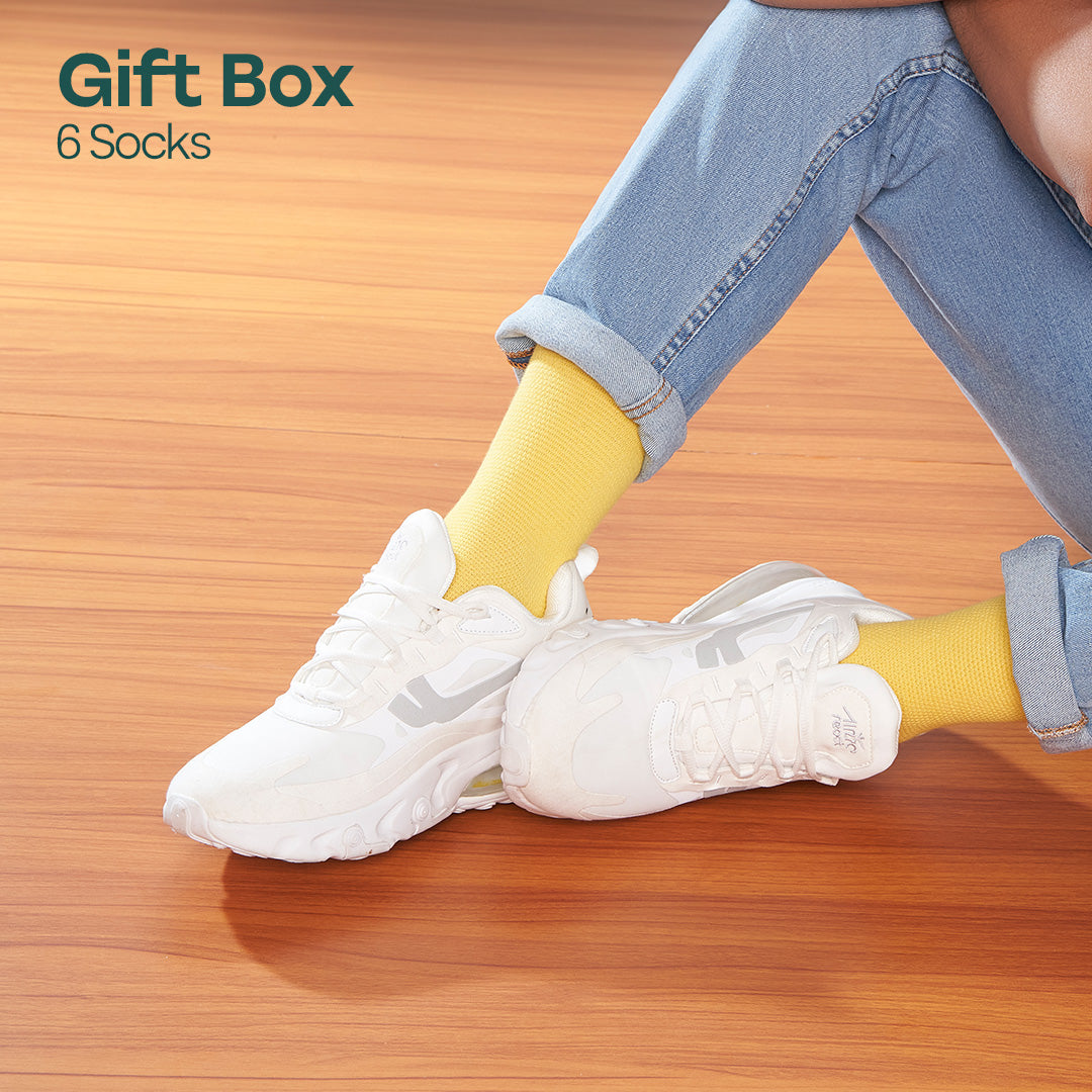 Sparklin' Hot! Tin Gift Box, Unisex Crew Length, 100% Organic Cotton, Box Of 06