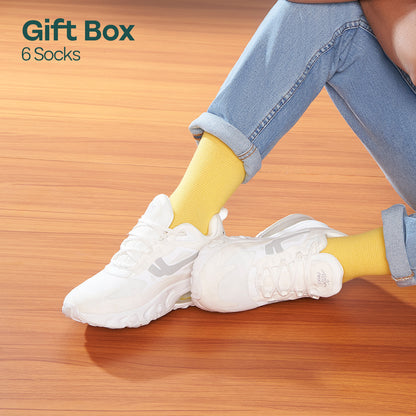 Sparklin' Hot! Tin Gift Box, Unisex Crew Length, 100% Organic Cotton, Box Of 06