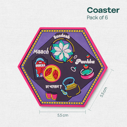 Insanely Indian! Coasters, Pack of 6