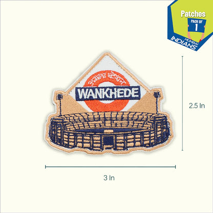 Agla Station Wankhede! 100% Recycled Fabric, Velcro Patches, Pack of 1