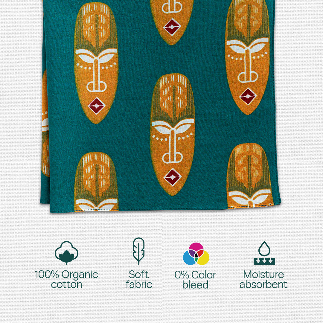 Bloomrang! Unisex Hankies, 100% Organic Cotton, Gift Box of 6