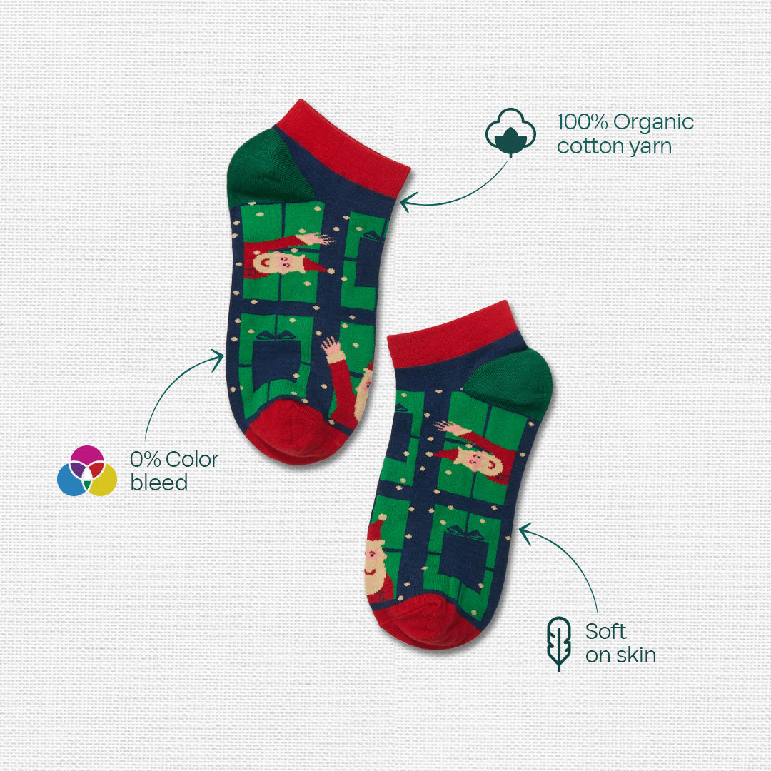 Frostbite! Unisex Ankle Length Socks, 100% Organic Cotton, Gift Box of 8