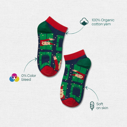 Frostbite! Unisex Ankle Length Socks, 100% Organic Cotton, Gift Box of 8