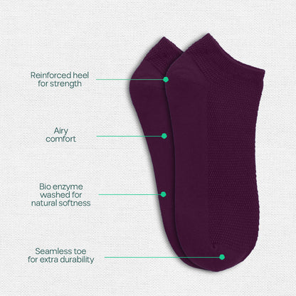 Glam & Glitter! Unisex Ankle Length Socks, 100% Organic Cotton, Gift Box of 8
