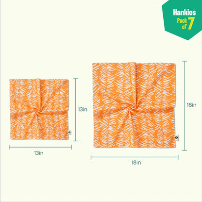 Beat The Heat! Unisex Hankies, 100% Organic Cotton, Pack of 7