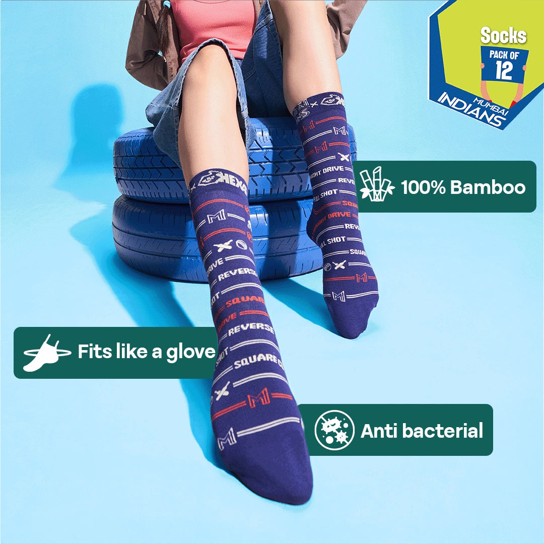 Paltan Certified! Unisex Socks, 100% Bamboo, Crew Length, Pack of 12