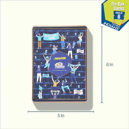 Paltan Cha Ghar! Tin Gift Box, 6 Unisex Ankle Length Socks, 100% Bamboo, Box of 6