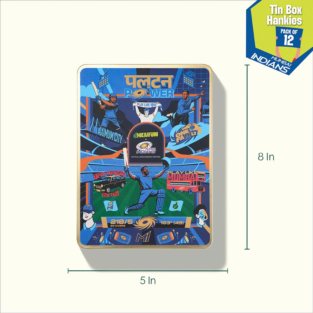 City Of Champions! Tin Gift Box, 12 Unisex Hankies, 100% Organic Cotton, Box of 12