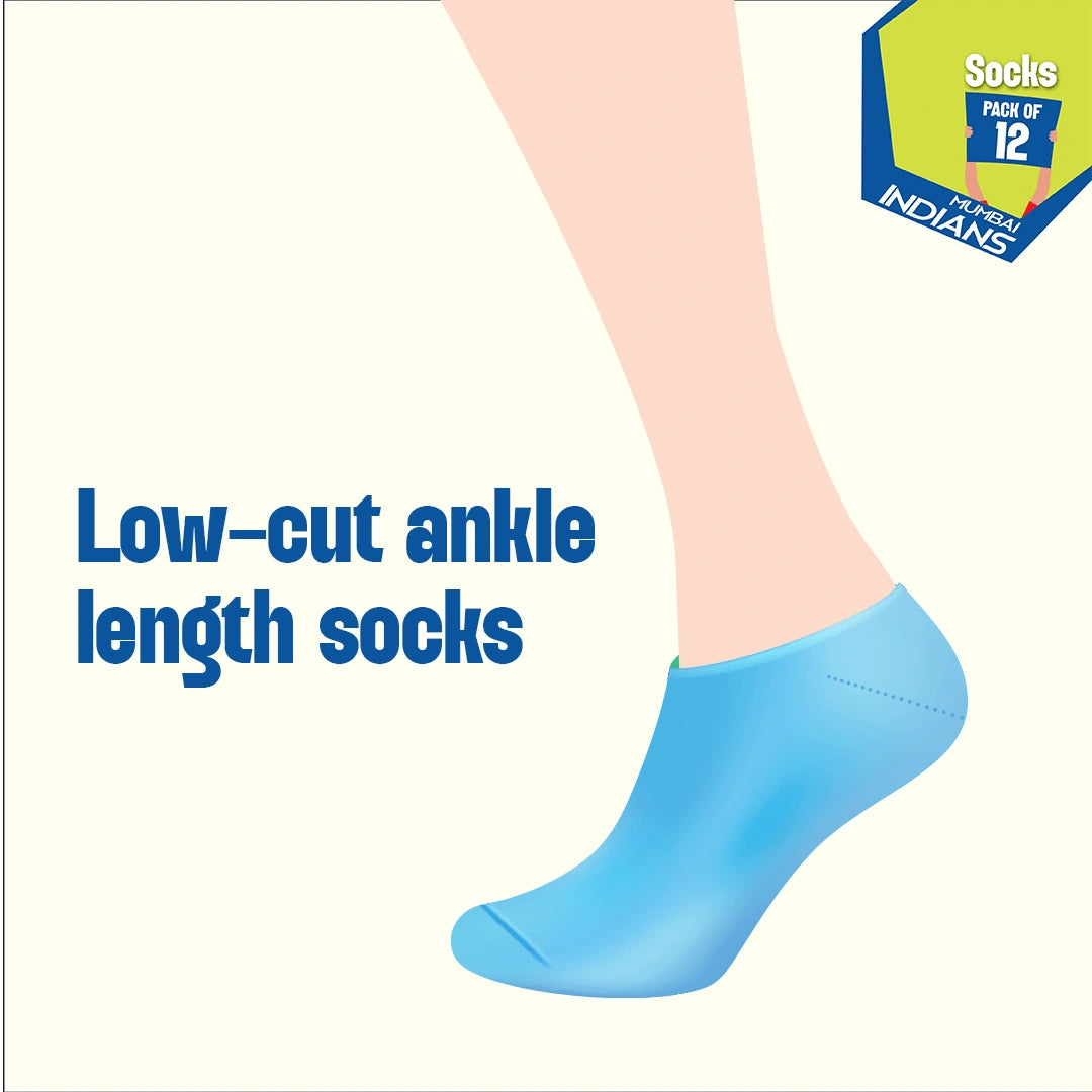 Paltan Certified! Unisex Socks, 100% Bamboo, Ankle Length, Pack of 12