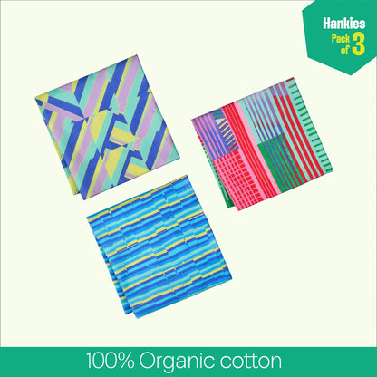 Error 404! Unisex Hankies, 100% Organic Cotton, Pack of 3