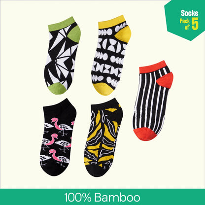The Dark Side! Unisex Socks, 100% Bamboo, Ankle Length, Pack of 5