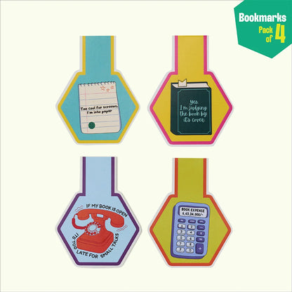 Bookworm AF! Bookmarks, Pack Of 4