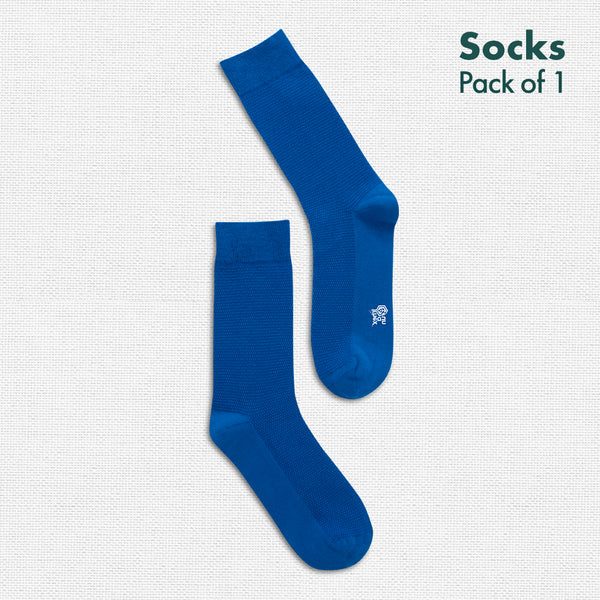 Buy Hustle Printed Blue Half-Length Unisex Pack of 1 Socks Online