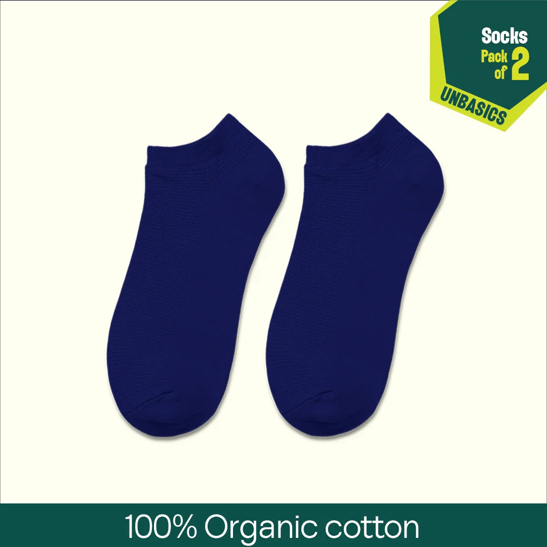 Midnight Mischief! Unisex Socks, 100% Organic Cotton, Ankle Length, Pack of 2