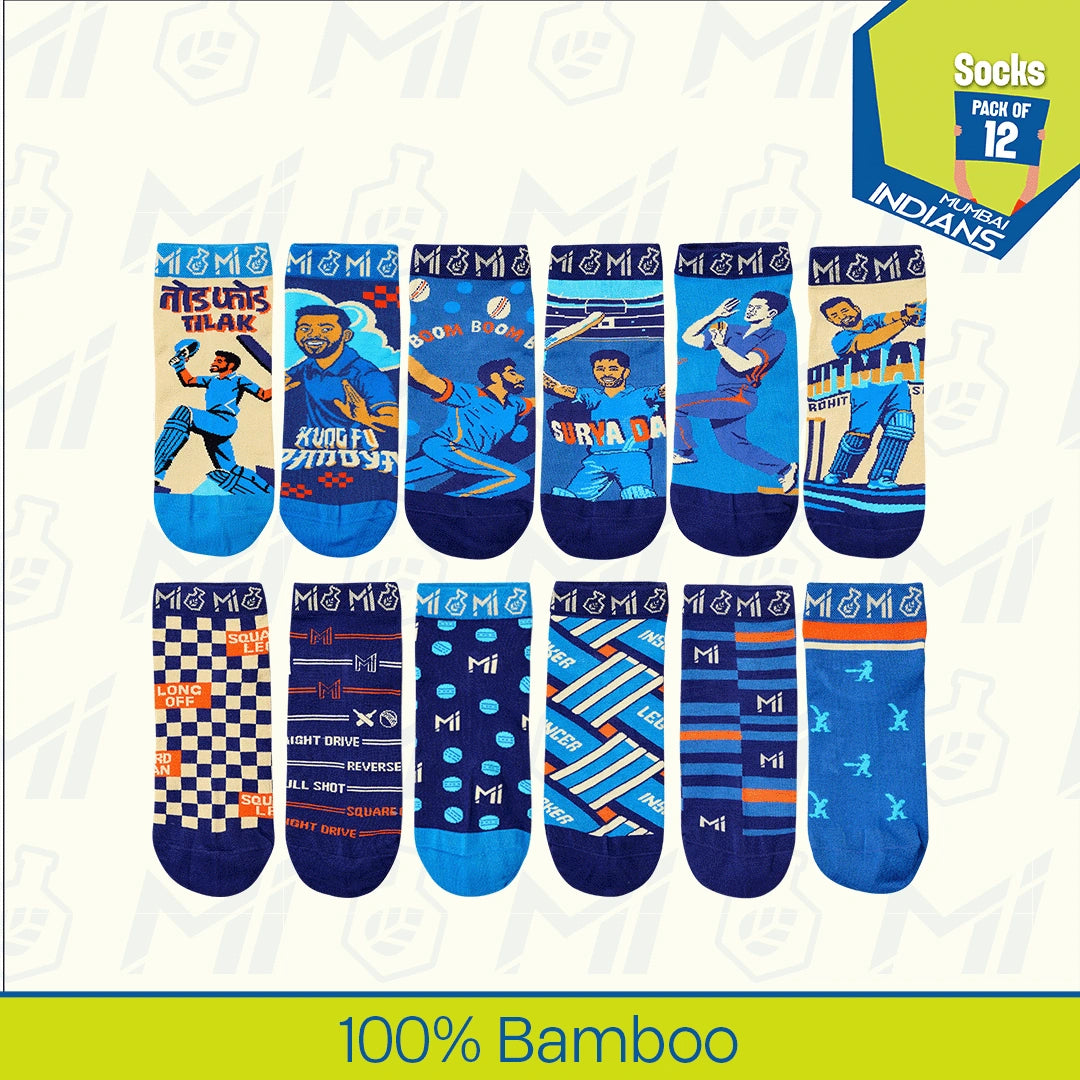 Paltan Certified! Unisex Socks, 100% Bamboo, Ankle Length, Pack of 12