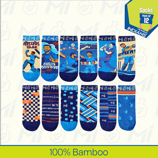 Paltan Certified! Unisex Socks, 100% Bamboo, Ankle Length, Pack of 12