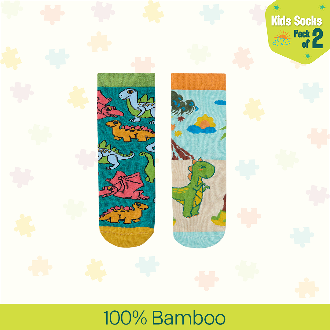 Dragon Tales! Unisex Kid's Socks, 100% Bamboo, Crew Length, Pack of 3