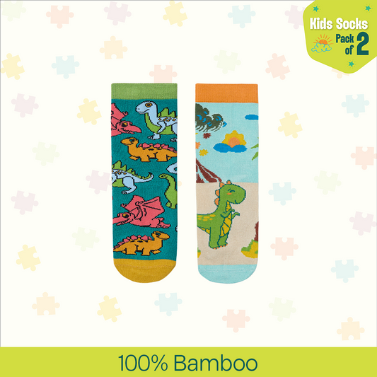 Dragon Tales! Unisex Kid's Socks, 100% Bamboo, Crew Length, Pack of 3