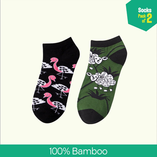 Take Me Black! Unisex Socks, 100% Bamboo, Ankle Length, Pack of 2