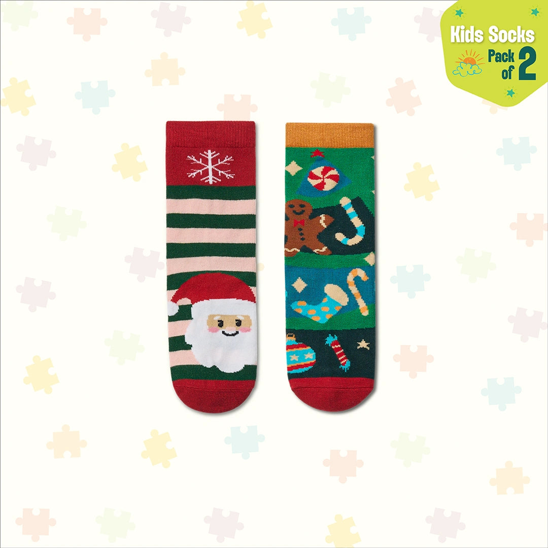Christmas Story! Unisex Kid's Socks, 100% Bamboo, Crew Length, Pack of 2