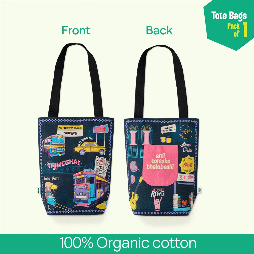 Bong Vibe Loading! Canvas Tote Bag, 100% Organic Cotton, Pack of 1