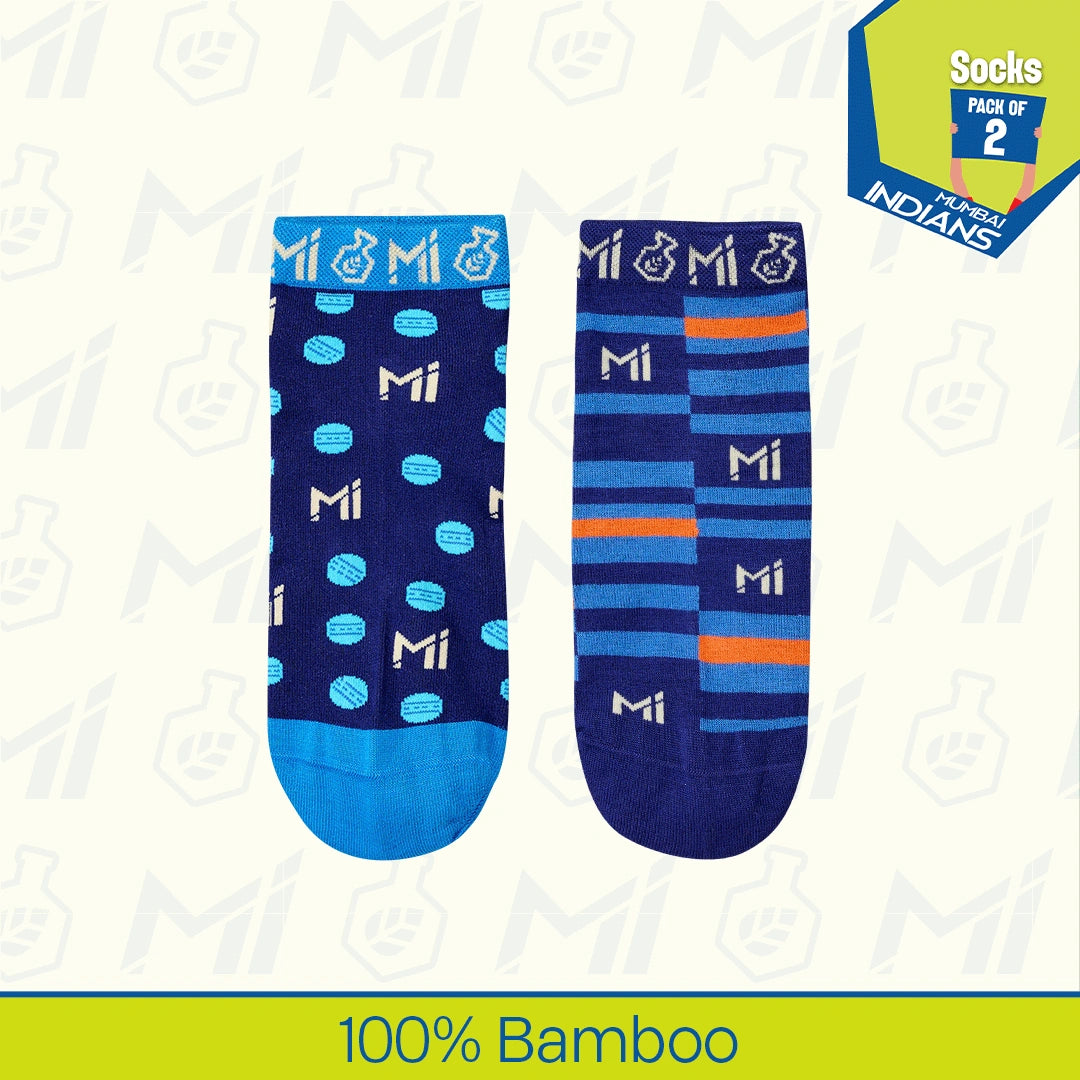 Built To Win! Unisex Socks, 100% Bamboo, Ankle Length, Pack of 2