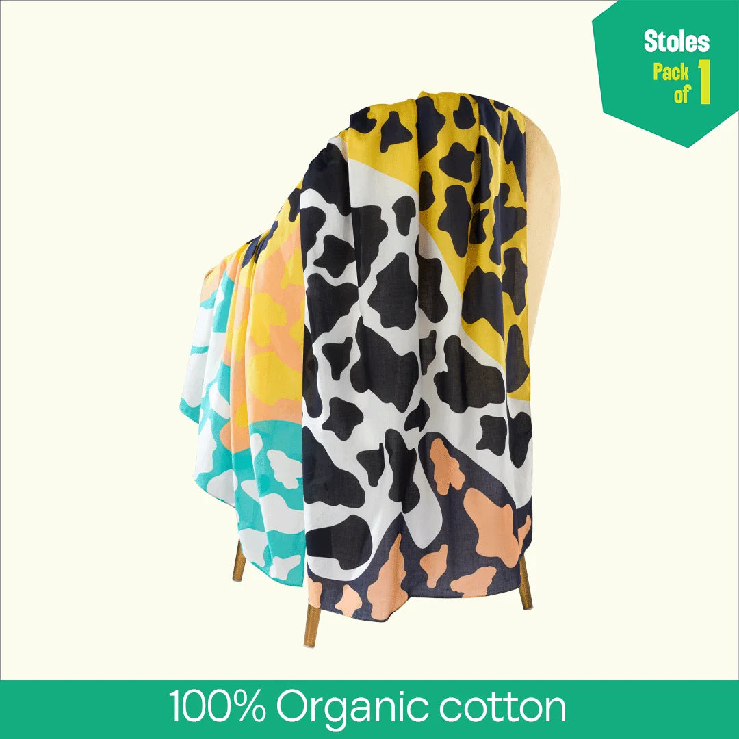 Abstract Got Talent! Women's Stole, 100% Organic Cotton, Pack of 1