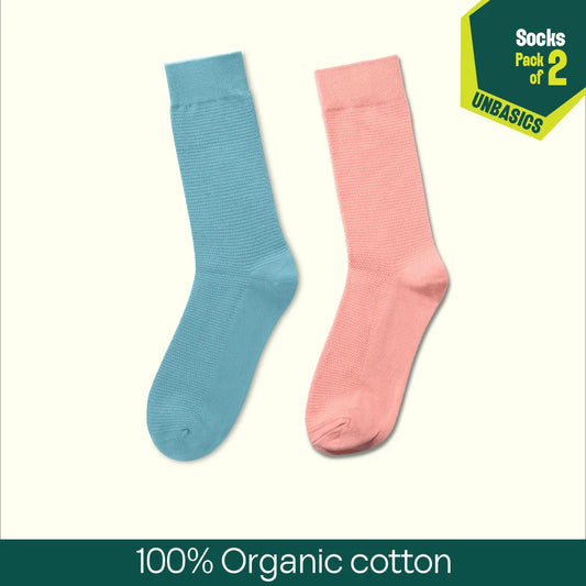 Daydream! Unisex Socks, 100% Organic Cotton, Crew Length, Pack of 2