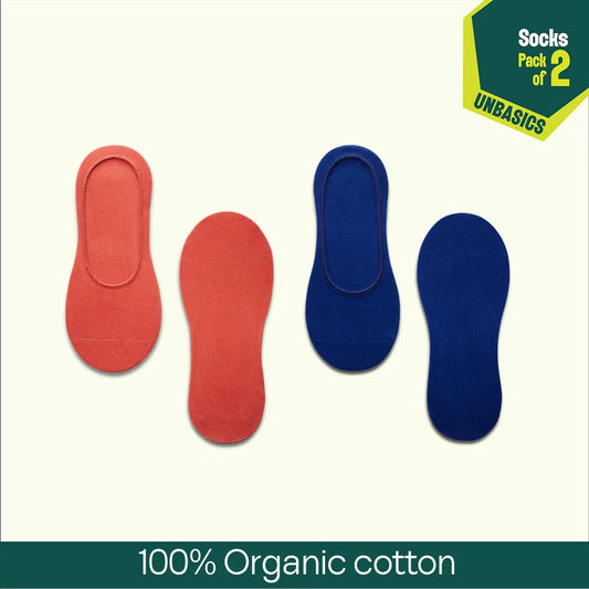 Electrified! Unisex Socks, 100% Organic Cotton, No Show, Pack of 2