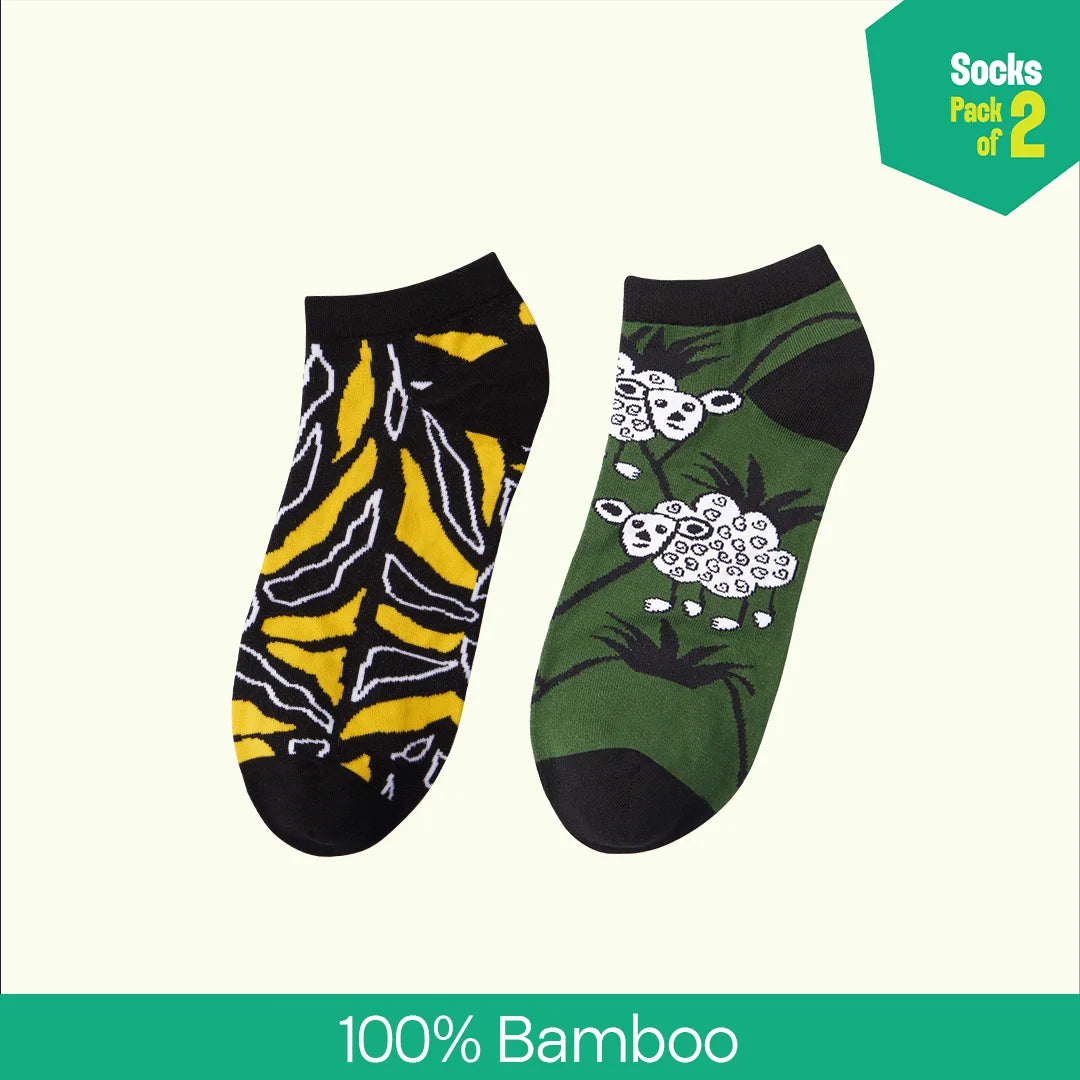 Black Matters! Unisex Socks, 100% Bamboo, Ankle Length, Pack of 2