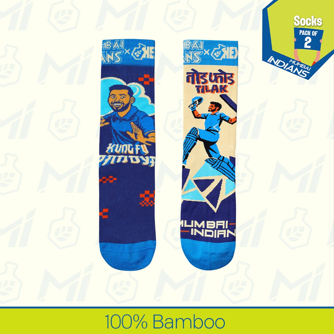 Strike Stompers! Unisex Socks, 100% Bamboo, Crew Length, Pack of 2