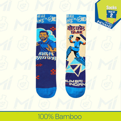 Strike Stompers! Unisex Socks, 100% Bamboo, Crew Length, Pack of 2