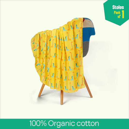 DND! Do Not Dino Me! Women's Stole, 100% Organic Cotton, Pack of 1